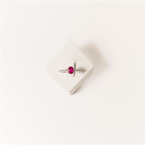 Anello Monaldi Gioielli Donna in Oro bianco Rubino 1.30 Ct A2041RU-DAV - A2041RU-DAV